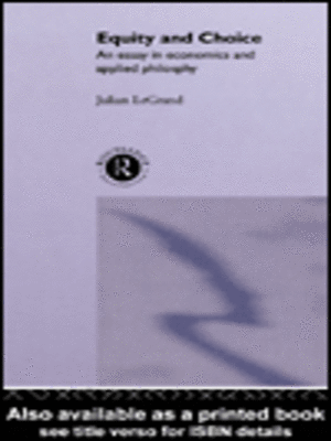 cover image of Equity and Choice